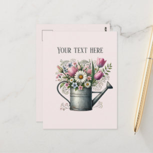 Aangepaste leuke gemengde bloemen briefkaart
