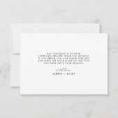 Aangepaste Leuke Kalligrafie Hart Banner Wedding Bedankkaart (Achterkant)