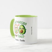 Aangepaste leuke koppels "Avocado voor mijn toast" Mok (Voorkant links)