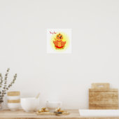 Aangepaste Leuke Kuiken Poster voor de Kinderkamer (Keuken)