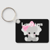 Aangepaste leuke sleutels tekst baby Cute olifant  Sleutelhanger (Achterkant)