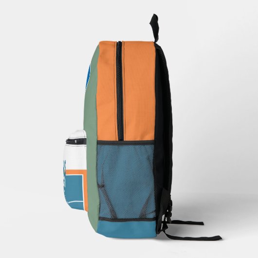 Aangepaste leuke sport ontwerp Pickleball Kleurrij Bedrukte Rugzak (Rechts)