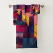 Aangepaste levendige Abstracte geometrische kunst Bad Handdoek (Insitu)