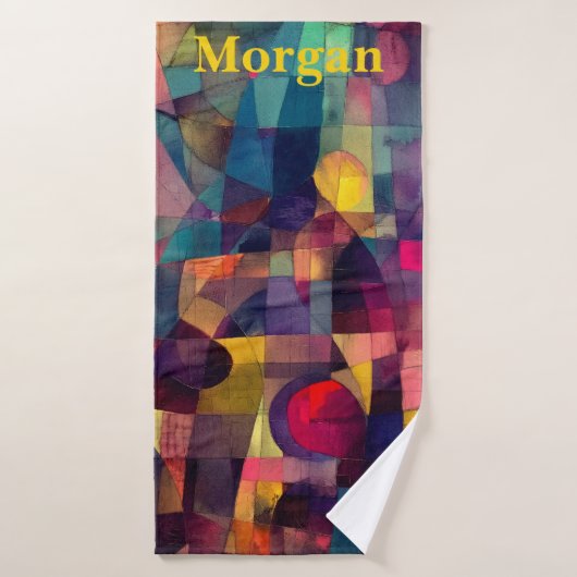 Aangepaste levendige Abstracte geometrische kunst Bad Handdoek (Badhanddoek)