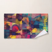 Aangepaste levendige Abstracte geometrische kunst Bad Handdoek (Handdoek)