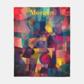 Aangepaste levendige Abstracte geometrische kunst Fleece Deken (Voorkant)