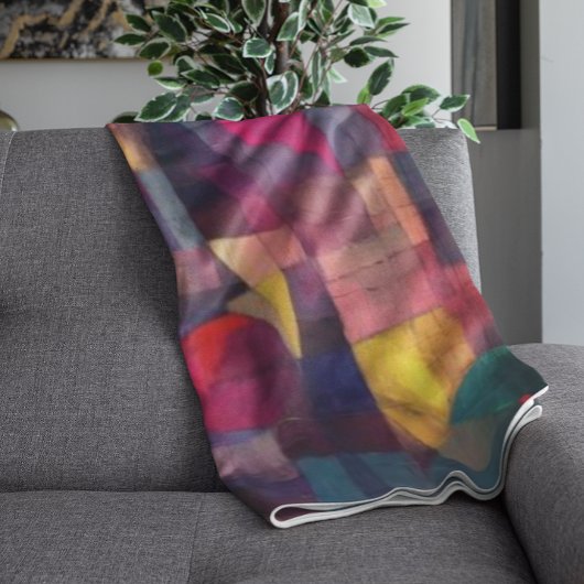 Aangepaste levendige Abstracte geometrische kunst Fleece Deken