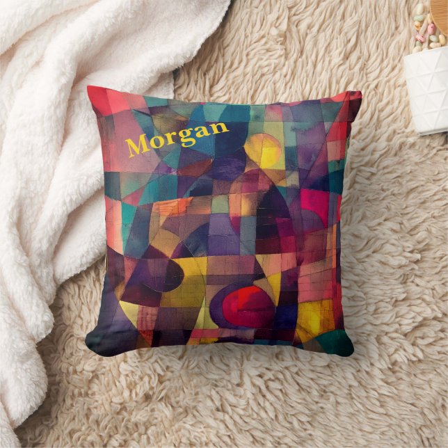 Aangepaste levendige Abstracte geometrische kunst Kussen (Deken)