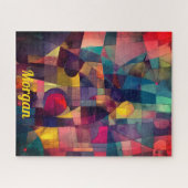 Aangepaste levendige Abstracte geometrische kunst Legpuzzel (Horizontaal)