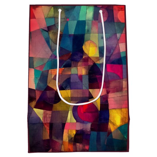 Aangepaste levendige Abstracte geometrische kunst Medium Cadeauzakje (Achterkant)