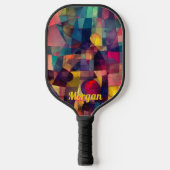 Aangepaste levendige Abstracte geometrische kunst Pickleball Paddle (Voorkant)