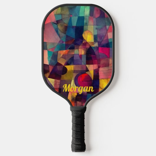 Aangepaste levendige Abstracte geometrische kunst Pickleball Paddle (Voorkant)