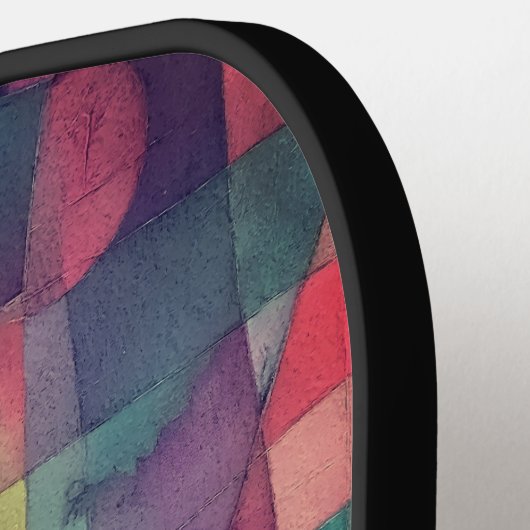 Aangepaste levendige Abstracte geometrische kunst Pickleball Paddle (Links Detail)