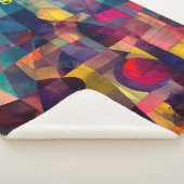 Aangepaste levendige Abstracte geometrische kunst Sherpa Deken (3/4)