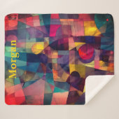 Aangepaste levendige Abstracte geometrische kunst Sherpa Deken (Voorkant (horizontaal))