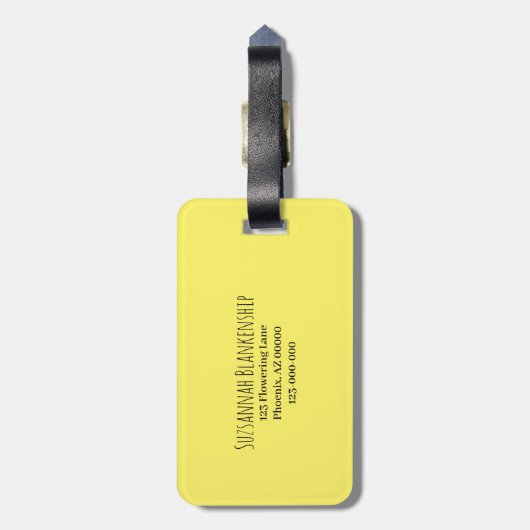 Aangepaste levendige afdichting Vase-still-Sjabloo Bagagelabel (Achterkant verticaal)