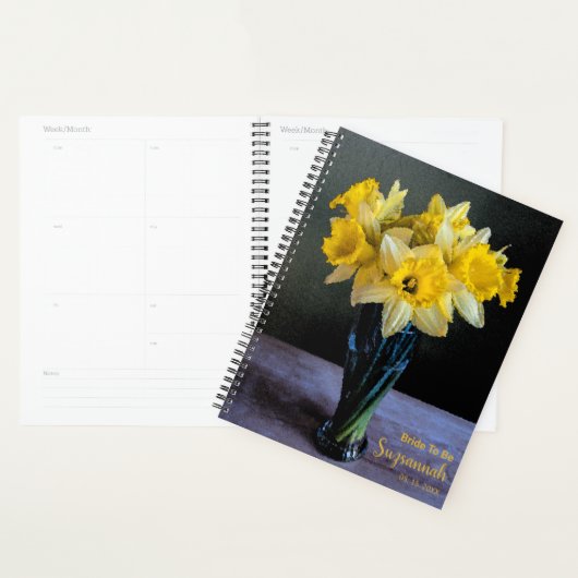 Aangepaste levendige affodils Vase-still-live brui Planner (Display)