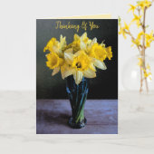 Aangepaste levendige diaffodil die nog steeds aan kaart (Gele Bloem)