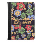 Aangepaste levendige, kleurrijke bloemen om u aan  kindle case (Voorkant gesloten)