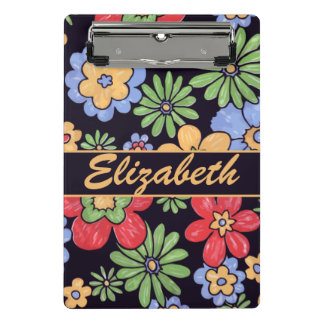 Aangepaste levendige, kleurrijke bloemen om u aan mini klembord