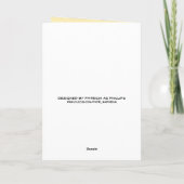 Aangepaste Levendige Narcis Stilleven Denk Aan Jou Kaart (Achterkant)