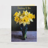 Aangepaste Levendige Narcis Stilleven Denk Aan Jou Kaart (Voorkant)