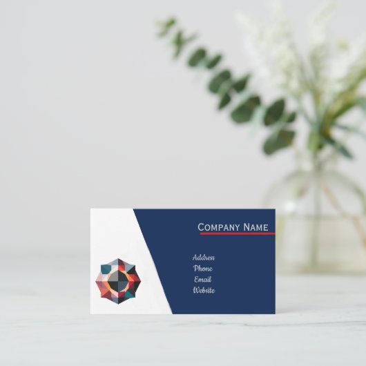 Aangepaste levendige professional visitekaartje (Staand voorkant)