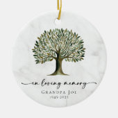 Aangepaste levensboom Aandenken ter liefdevolle he Keramisch Ornament (Voorkant)