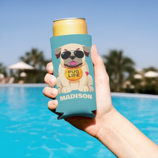 Aangepaste levensnaam en kleur seltzer blikjeskoeler (Insitu Zwembad)