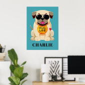 Aangepaste levensstandaard en poster in kleur (Thuiskantoor)