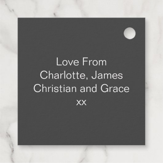 Aangepaste levering Noordpool Express Bedankjes Labels (Achterkant)