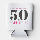 Aangepaste levering van 50 en Fabulous Birthday Pa Blikjeskoeler (Voorkant)