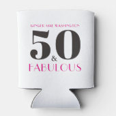 Aangepaste levering van 50 en Fabulous Birthday Pa Blikjeskoeler (Achterkant)
