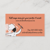 Aangepaste levering van keukengerei in kleur visitekaartje (Achterkant)