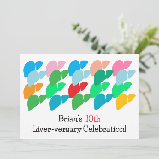 Aangepaste leverjubileum kaart (Staand voorkant)