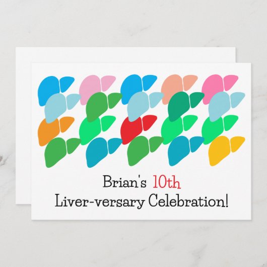 Aangepaste leverjubileum kaart (Voorkant / Achterkant)