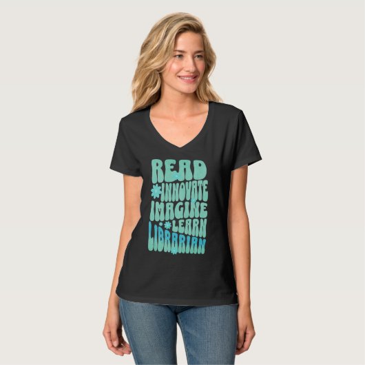 Aangepaste Lezen Vernieuwen Imagine Learn Biblioth T-shirt (Voorkant volledig)