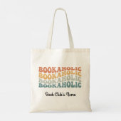 Aangepaste lezer Book Club Tekst Cadeft Canvas tas (Achterkant)