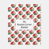 AANGEPASTE LEZINGCORNERBOEKEN FLEECE DEKEN (Voorkant)