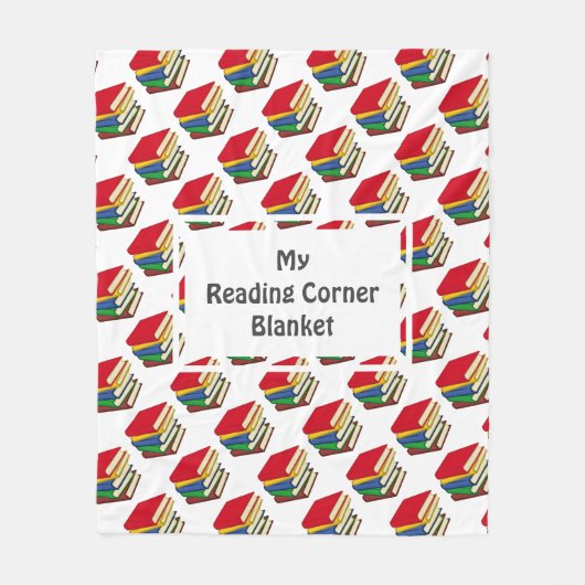 AANGEPASTE LEZINGCORNERBOEKEN FLEECE DEKEN (Voorkant)