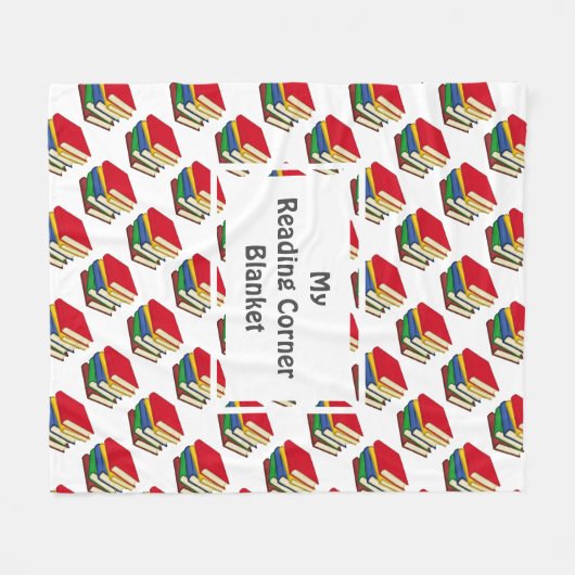 AANGEPASTE LEZINGCORNERBOEKEN FLEECE DEKEN (Voorkant (Horizontaal))