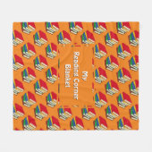 AANGEPASTE LEZINGCORNERBOEKEN Oranje Fleece Deken (Voorkant (Horizontaal))