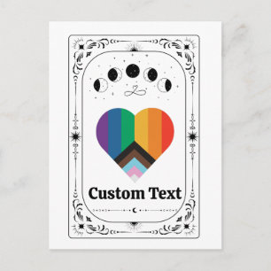 Aangepaste LGBT Pride Tarot Trans Queer Regenboog Briefkaart