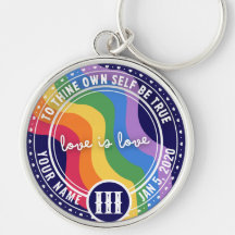 Aangepaste LGBT Rainbow NA AA Recovery Token Keyta