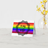 Aangepaste LGBT Regenboog kaart jubileum Ik hou va (Gele Bloem)