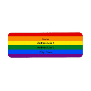 Aangepaste LGBT-vlaggen Adresetiketten Etiket