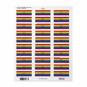 Aangepaste LGBT-vlaggen Adresetiketten Etiket (Full Sheet)