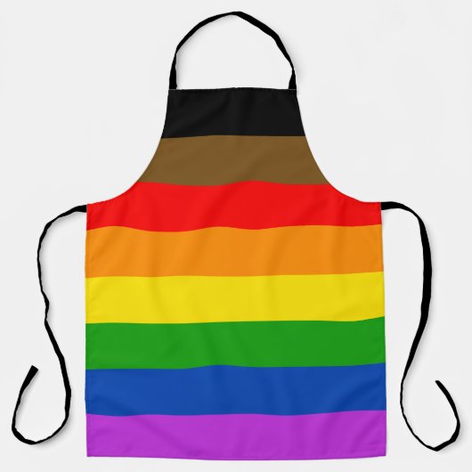 Aangepaste LGBTQ Pride mensen van kleur Inclusieve Schort (Voorkant)