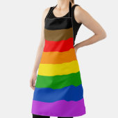 Aangepaste LGBTQ Pride mensen van kleur Inclusieve Schort (Insitu)