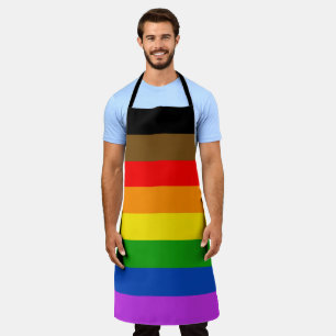 Aangepaste LGBTQ Pride mensen van kleur Inclusieve Schort